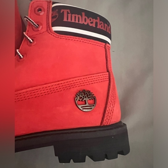 Timberland Limited Edition Red Suede WP Boots 7.5 - Picture 5 of 7